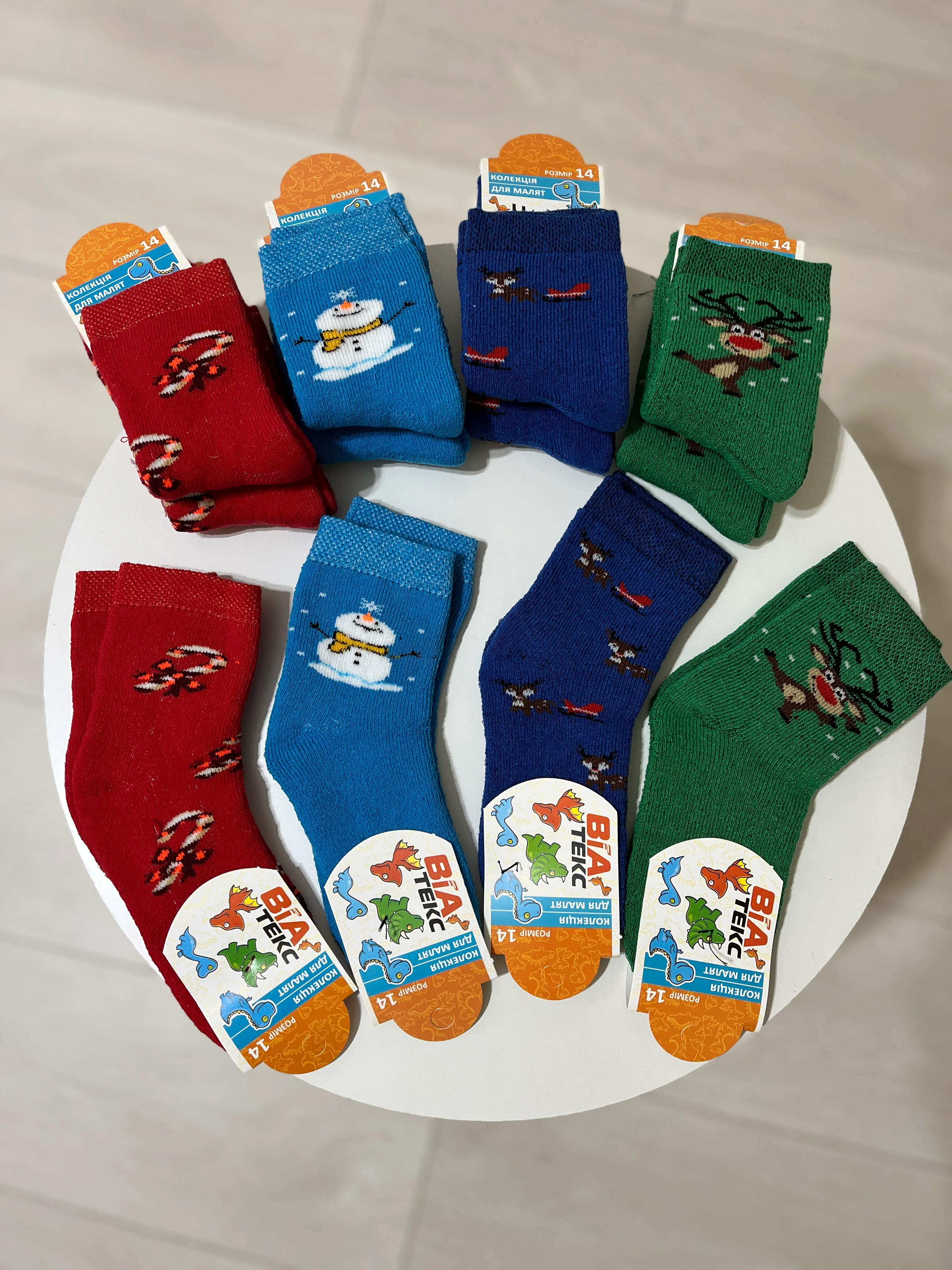 Новорічні шкарпетки махра Р.14 - фото 4