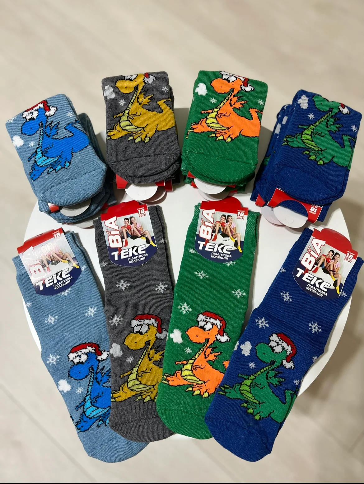 Новорічні шкарпетки махра Р.18 - фото 7