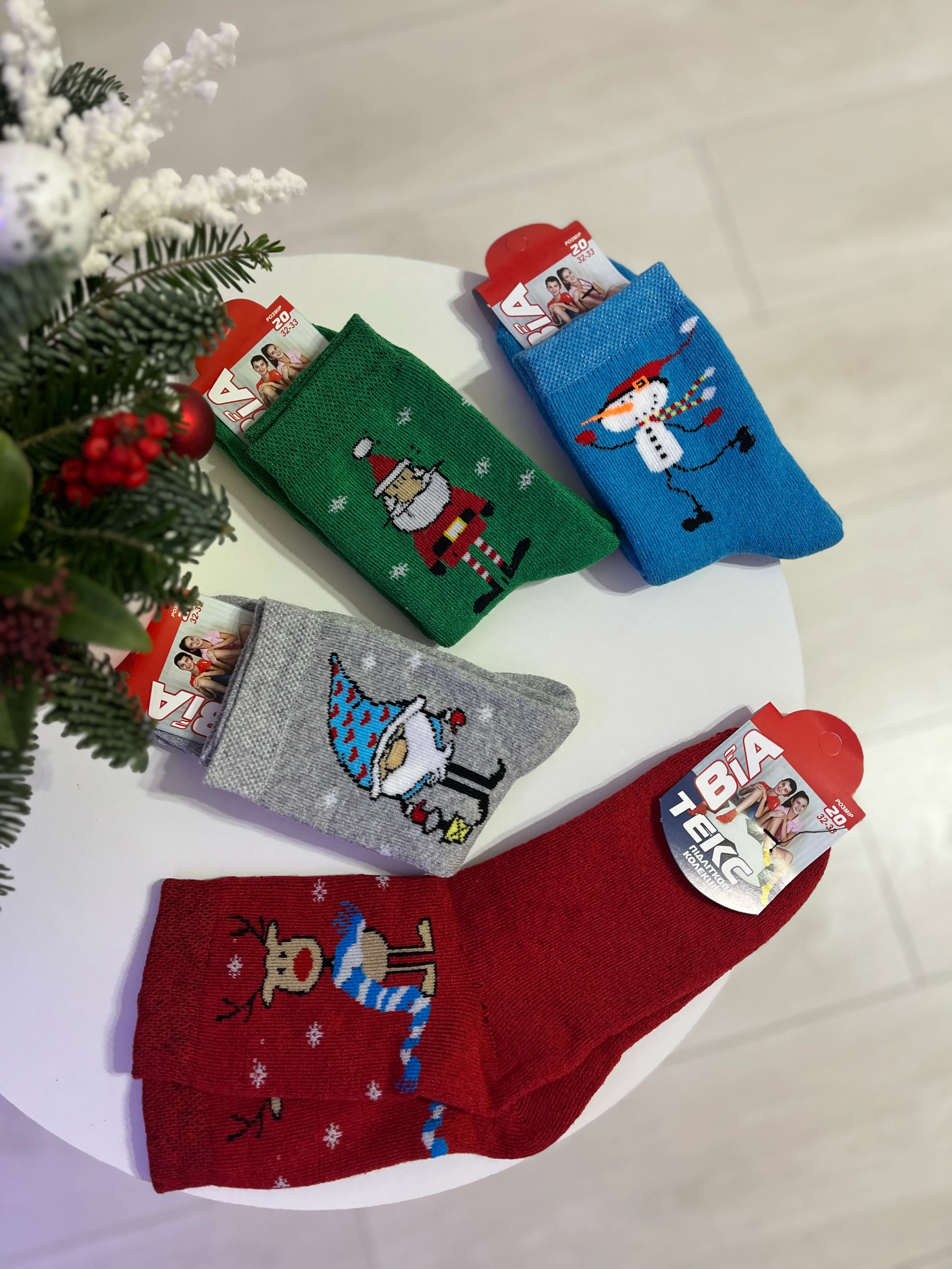 Новорічні шкарпетки махра Р.20 - фото 7