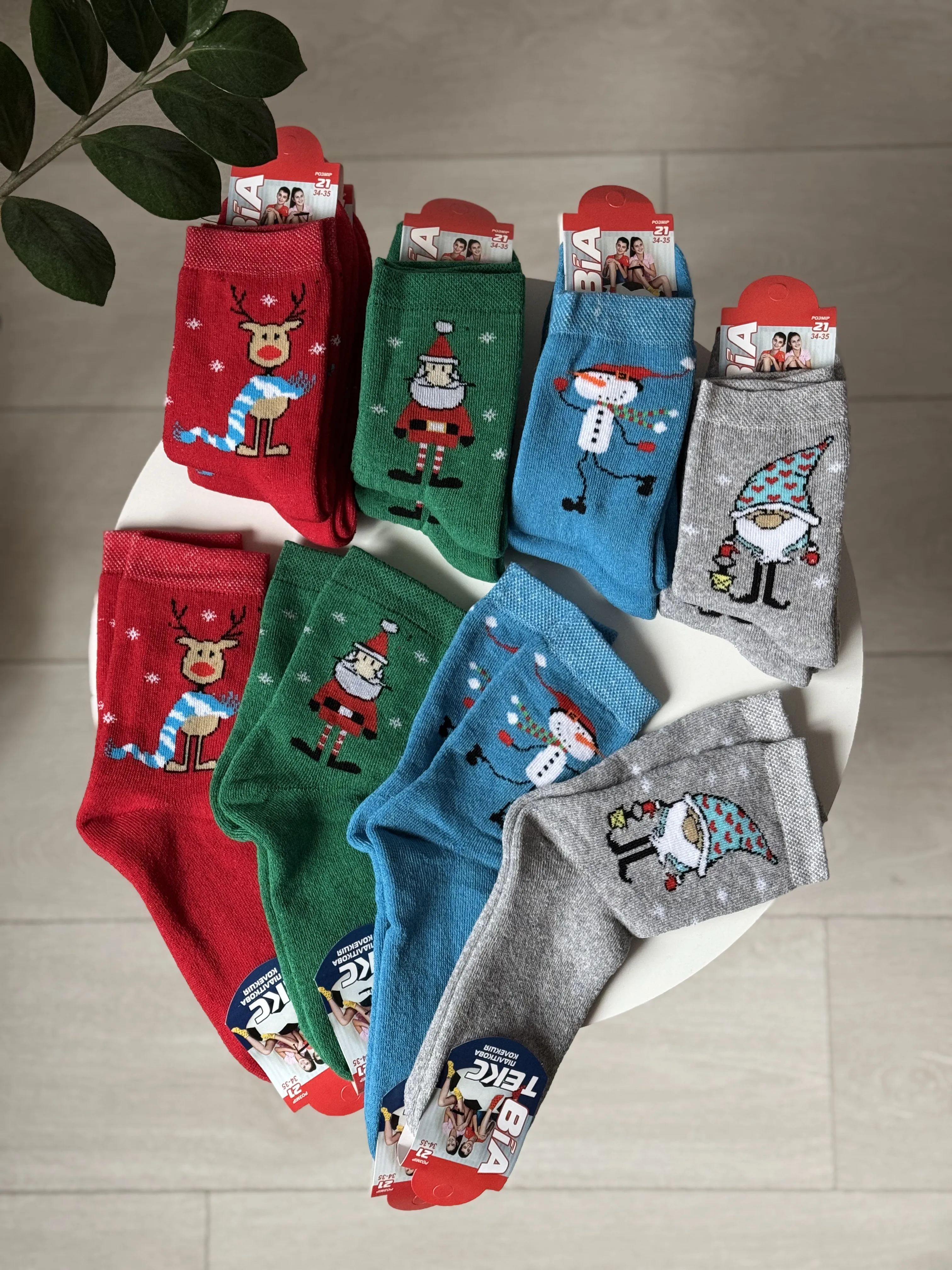 Новорічні шкарпетки махра Р.21 - фото 3
