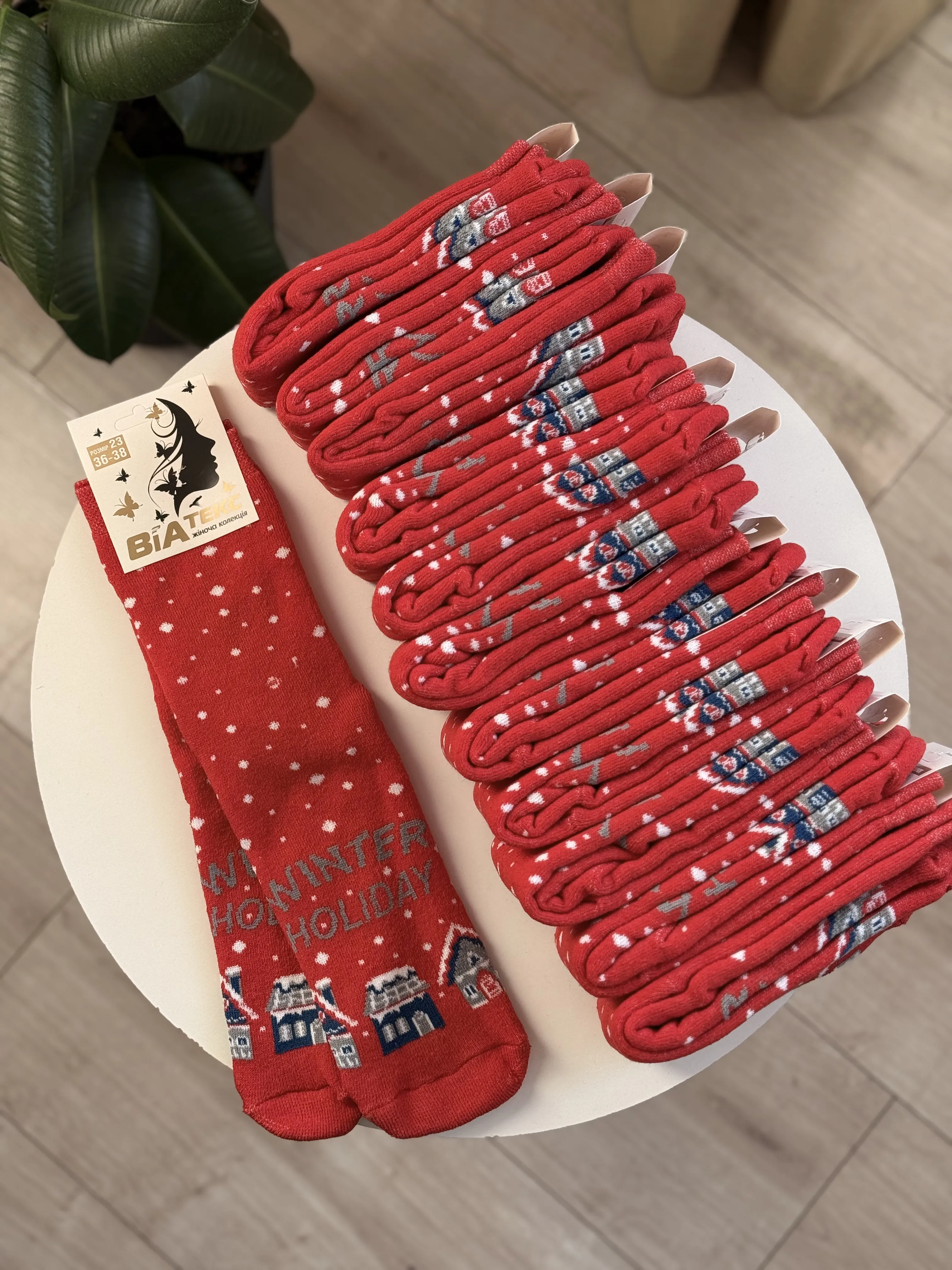 Новорічні шкарпетки махра Р.23 - фото 4