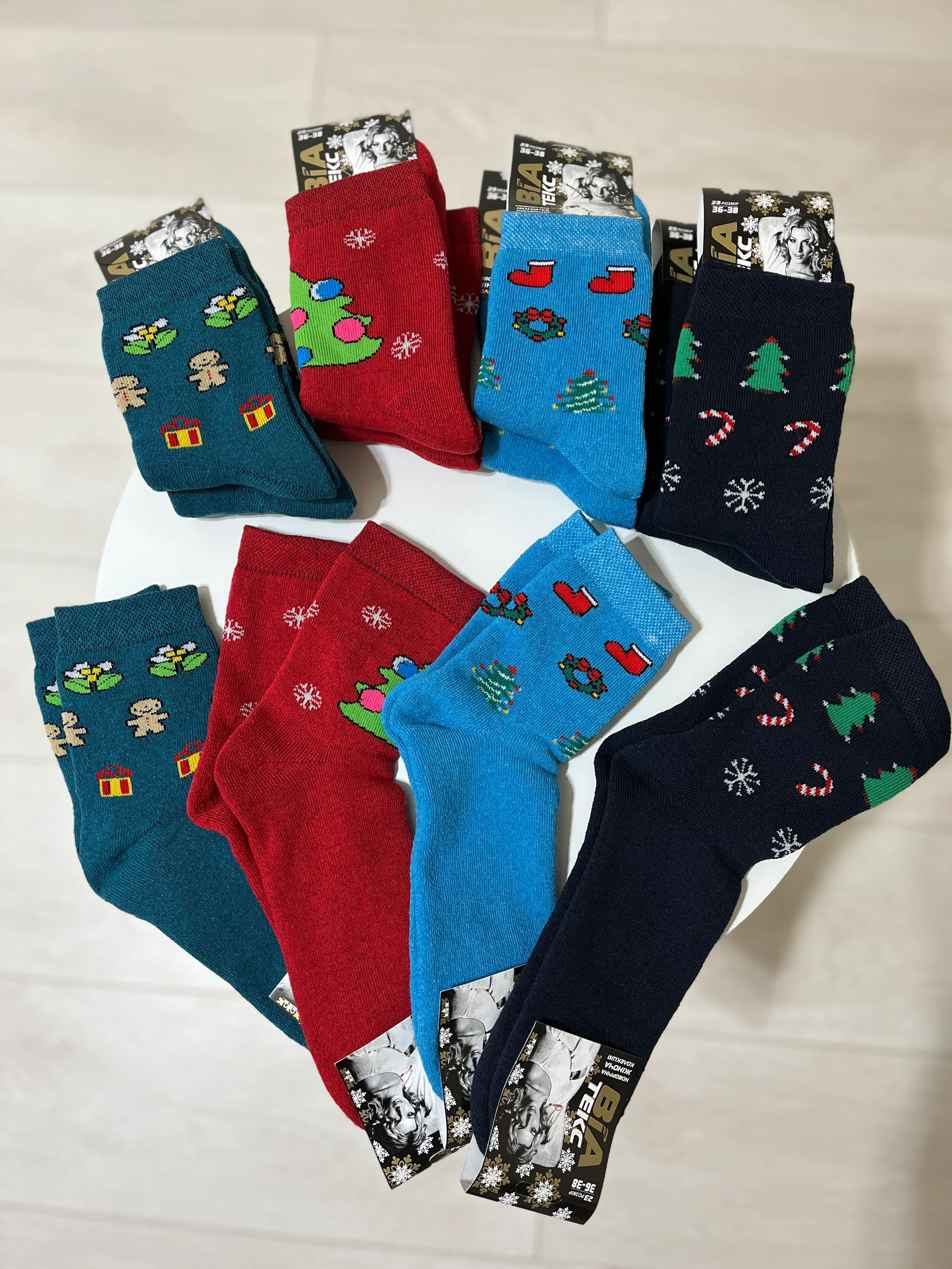 Новорічні шкарпетки махра Р.23 - фото 6