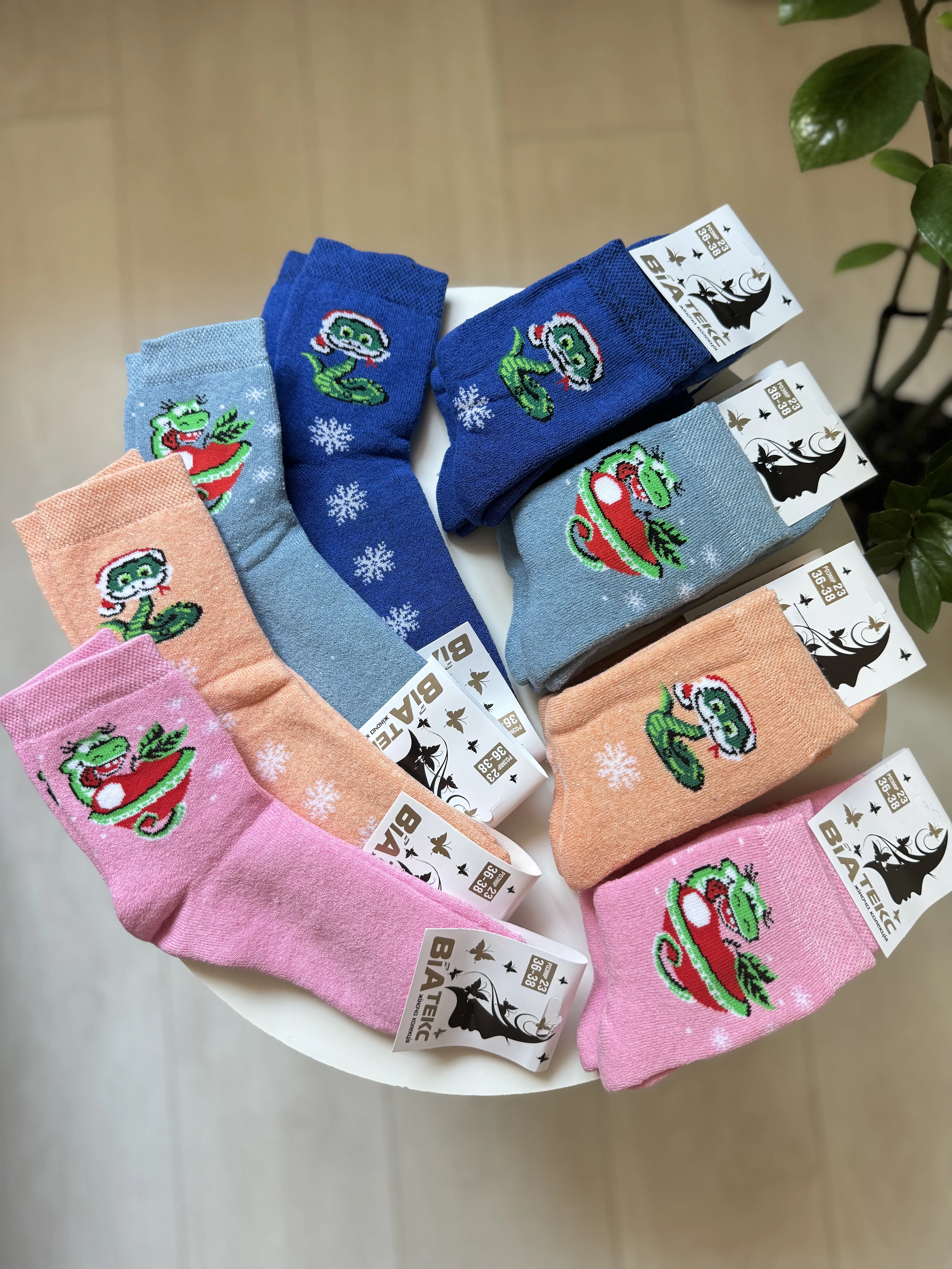 Новорічні шкарпетки махра Р.23 - фото 7