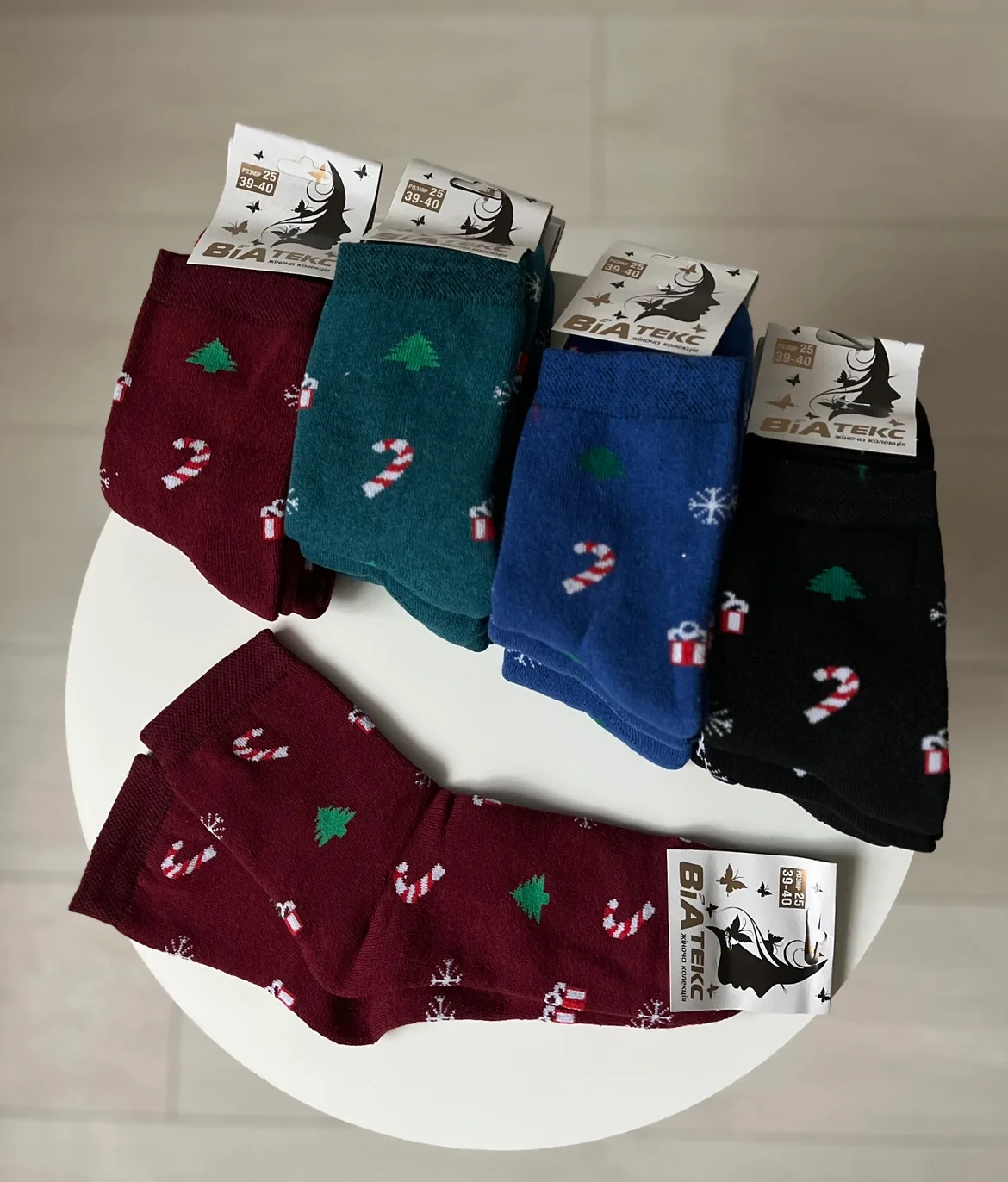 Новорічні шкарпетки махра Р.25 - фото 11