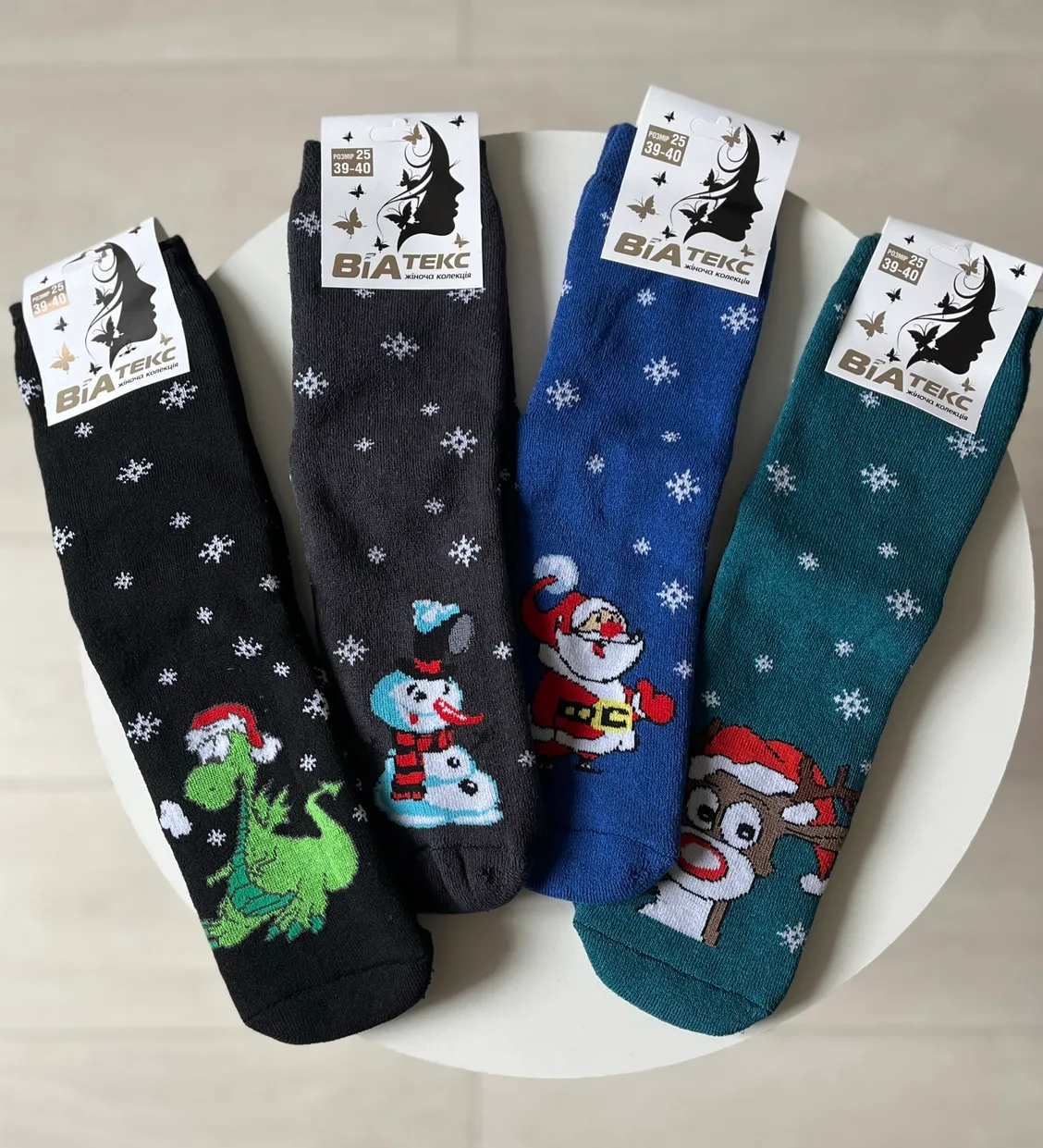 Новорічні шкарпетки махра Р.25 - фото 13