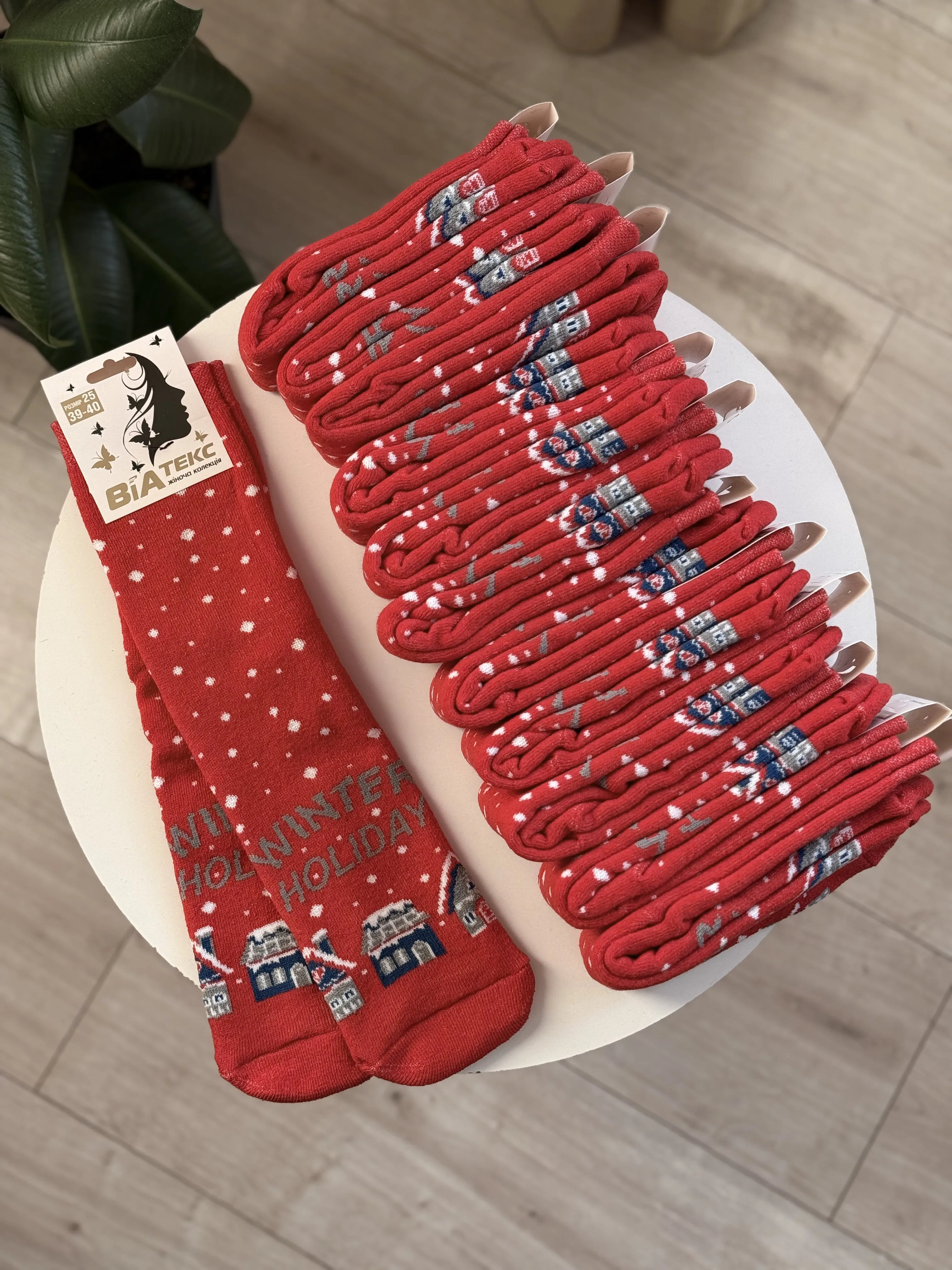 Новорічні шкарпетки махра Р.25 - фото 17