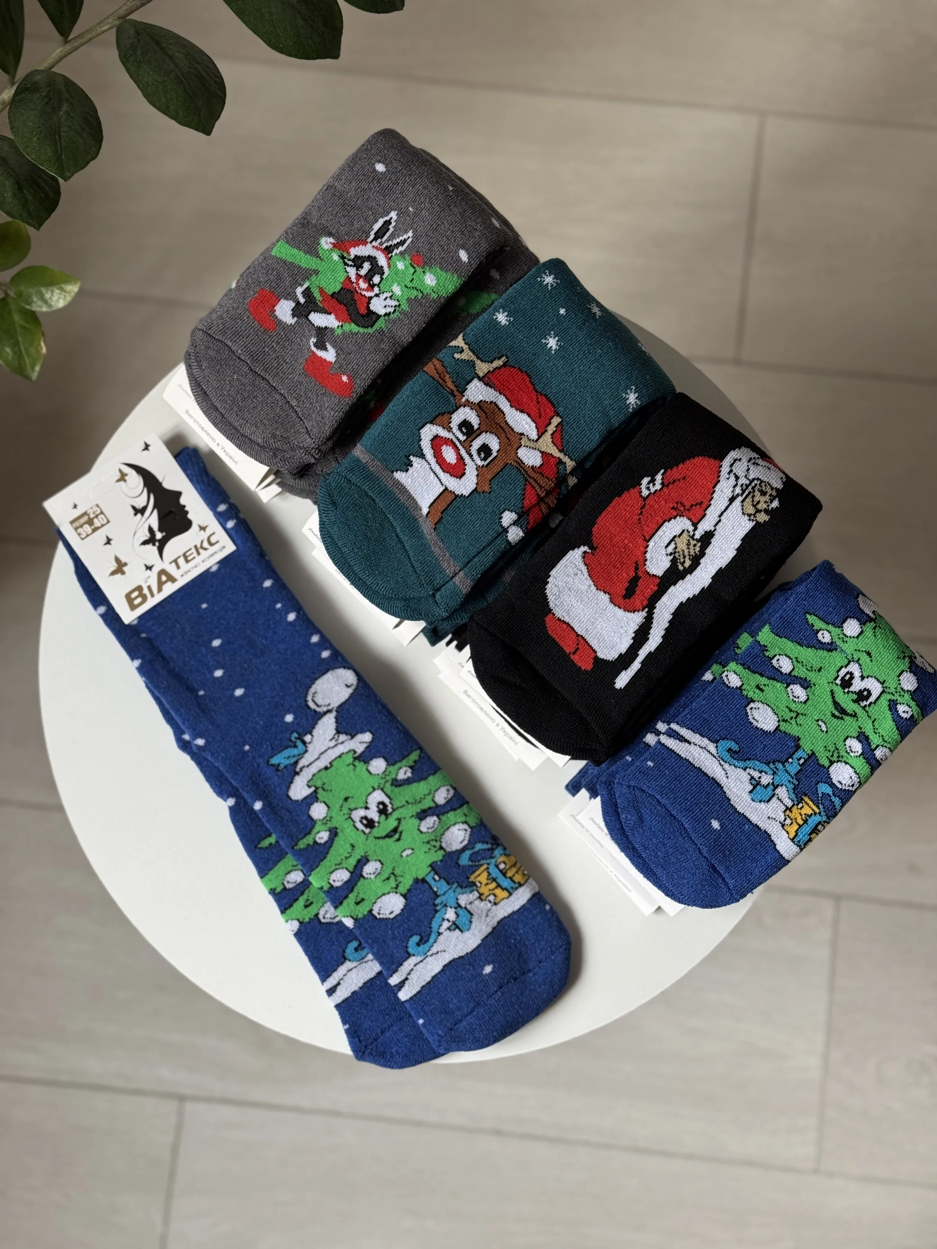 Новорічні шкарпетки махра Р.25 - фото 18