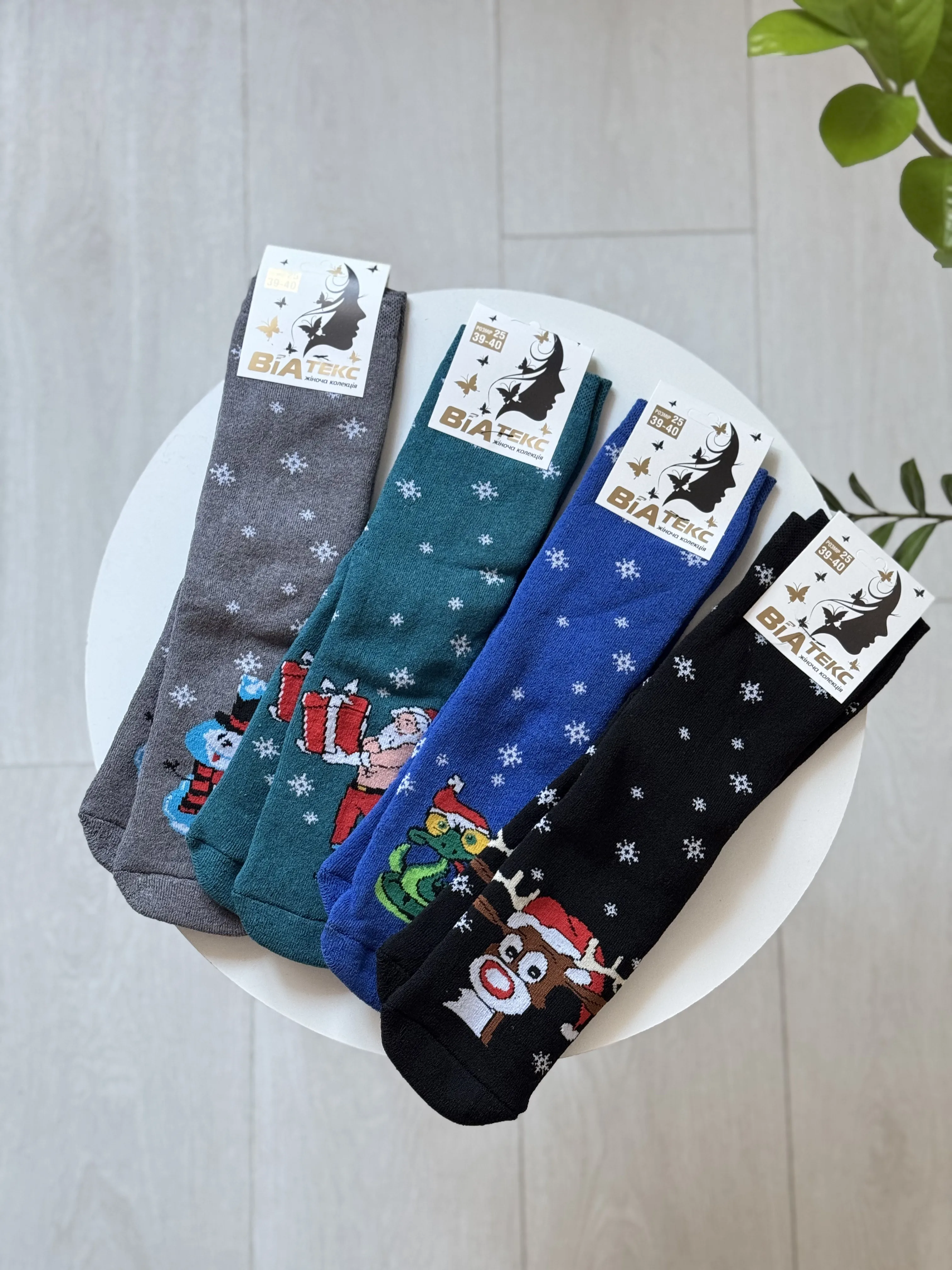 Новорічні шкарпетки махра Р.25 - фото 2